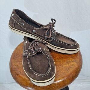 SuperGA Brown Leather Boat Shoes